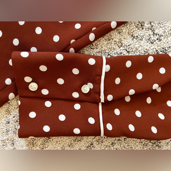 Halogen Polka Dot Dressy Blouse - Picture 5 of 9